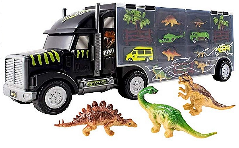 Giant Dinosaur Transporter Truck Toy Carrier